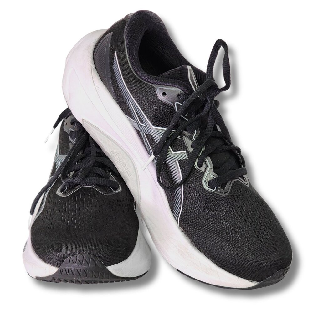 ASICS Gel-Kayano 30 Women's Running Shoes - Black/White - Size 9